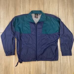 Vintage USA Olympics Windbreaker Jacket XL 90s Colorblock Nylon Retro